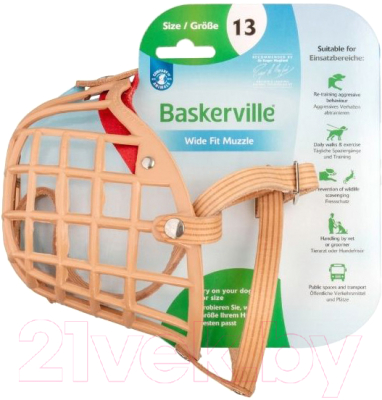 Изображение товара Намордник для собак Baskerville Wide Fit 60311A/COA (Size 13)