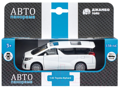 Масштабная модель автомобиля Автопанорама Toyota Alphard / 5488628 (белый)