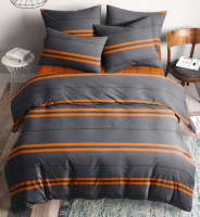 Комплект постельного белья Ночь нежна Royal Оранж 2сп Евро 50x70 (2) книжка / 70726-1+10366-1 - 