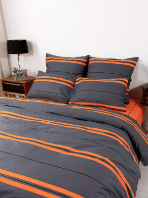 Комплект постельного белья Ночь нежна Royal Оранж 2сп Евро 50x70 (2) книжка / 70726-1+10366-1
