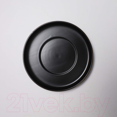 Изображение товара Чашка с блюдцем AksHome Good Wishes (300мл, черный)