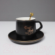 Миниатюра изображения товара Чашка с блюдцем AksHome Good Wishes (300мл, черный)