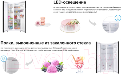 Изображение товара Холодильник с морозильником Weissgauff WSBS 600 WG NoFrost Inverter