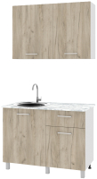 Кухонный гарнитур Modern Ника Н11 (белый/серый дуб) - 