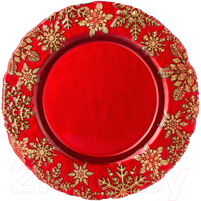 Тарелка столовая обеденная Bronco Celebration Red / 336-164