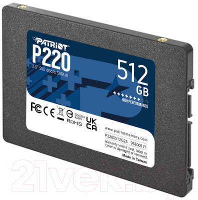SSD диск Patriot P220 512GB (P220S512G25)