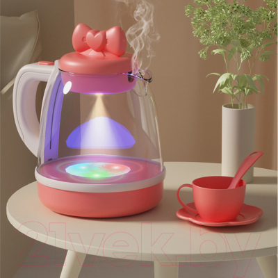 Набор игрушечной посуды Sharktoys Чайный / 460000002 (розовый)