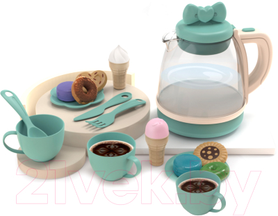 Набор игрушечной посуды Sharktoys Чайный / 460000001 (голубой)