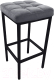 Миниатюра изображения товара Табурет барный Древпром Камелот ДП2-07 полубарный (черный матовый/катания сильвер)