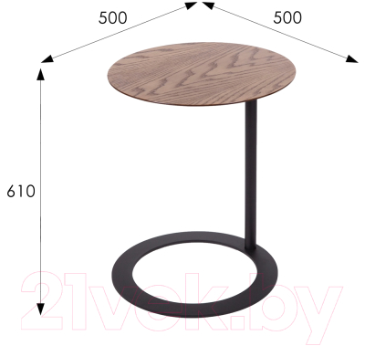 Журнальный столик Мебелик Ница (дуб натуральный)