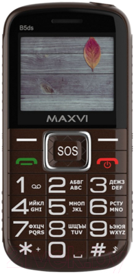 Мобильный телефон Maxvi B5ds (коричневый)
