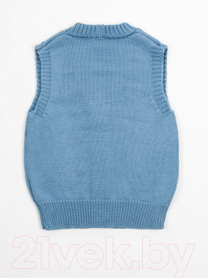 Жилет детский Amarobaby Knit Mild / AB-OD21-KNITM10/19-128 (голубой, р. 128)