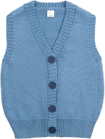 Жилет детский Amarobaby Knit Mild / AB-OD21-KNITM10/19-134 (голубой, р. 134) - 
