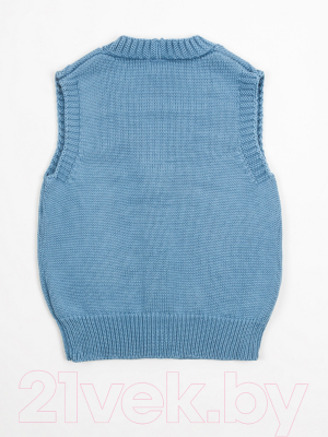 Жилет детский Amarobaby Knit Mild / AB-OD21-KNITM10/19-134 (голубой, р. 134)