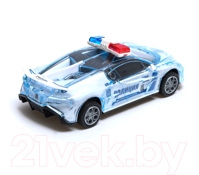 Автомобиль игрушечный Автоград Crazy Race, полиция / 7667645 (белый)
