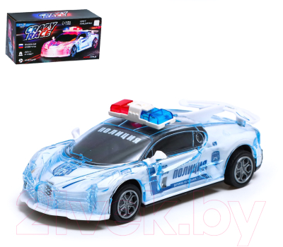 Автомобиль игрушечный Автоград Crazy Race, полиция / 7667645 (белый)