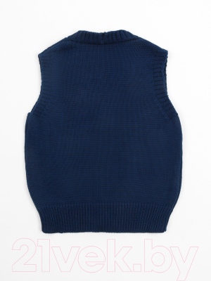 Жилет детский Amarobaby Knit Mild / AB-OD21-KNITM10/20-128 (синий, р. 128)