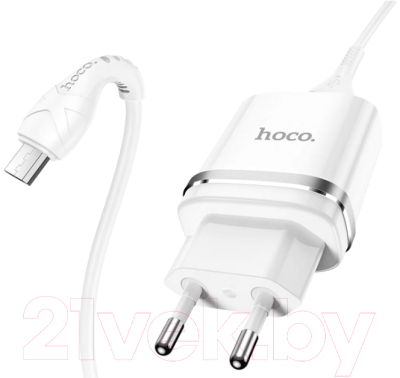 Зарядное устройство сетевое Hoco N1 Ardent + кабель Micro / 30961 (белый)