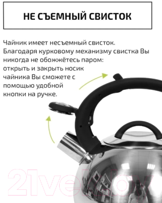 Чайник со свистком TimA WTK250