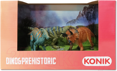 Набор фигурок коллекционных Konik Набор динозавров Тираннозавр, трицератопс / AMD4045
