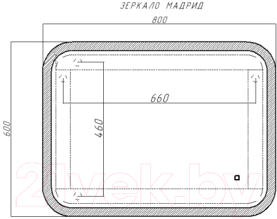 Зеркало Домино Мадрид 80 GL7018Z