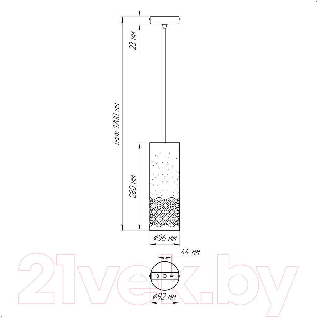 Потолочный светильник Элетех Касабланка 211 НСБ 01-60-160 Е27 / 1005404749 (белый муар) — фото 5