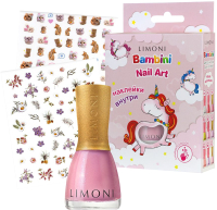 Лак для ногтей детский Limoni Bambini Nail Art №31 тон 10+наклейки 1426+1714 - 
