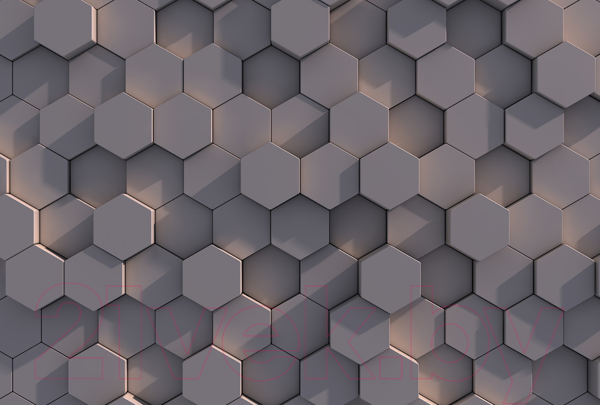 Фотообои листовые Vimala 3D Шестиугольники 3 (270x400) — фото 1
