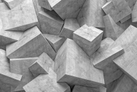 Фотообои листовые Vimala Серые кубы в пространстве (270x400) - 