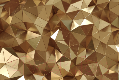 Фотообои листовые Vimala Треугольники в золоте (270x400)