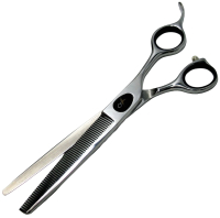 Ножницы для стрижки животных GRODO Silk Slice филировочные с большим черным винтом 7 54T / 20B754 - 