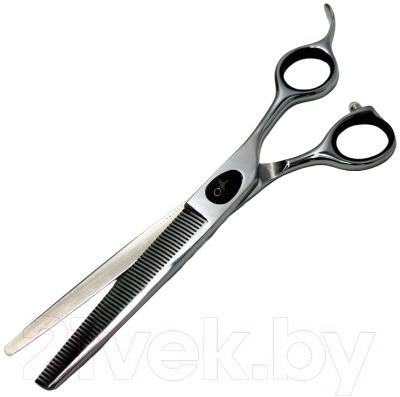 Ножницы для стрижки животных GRODO Silk Slice филировочные с большим черным винтом 7 54T / 20B754