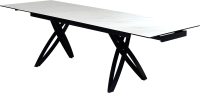 Обеденный стол M-City Palermo 180 KL-99 / 614М04998 (белый мрамор матовый/черный) - 