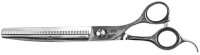 Ножницы для стрижки животных GRODO Изогнутые филировочные с большим черным винтом 7 56T / 20A056 - 