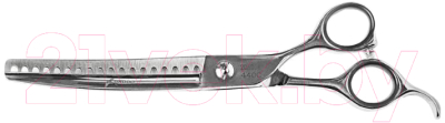 Ножницы для стрижки животных GRODO Изогнутые шанкеры с большим черным винтом, 7 18T / 20A018