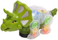 Интерактивная игрушка Sima-Land Динозавр Шестеренки 7817353 / QF05-3 (зеленый) - 