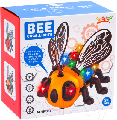 Интерактивная игрушка Sima-Land Пчела Шестеренки 7651304 / 5938B (желтый)