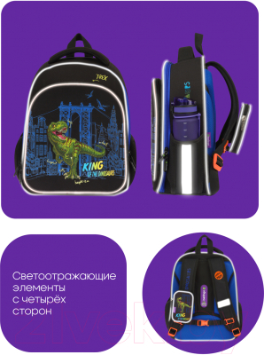 Школьный рюкзак Berlingo Expert Plus T-Rex style / RU09028