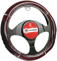 Оплетка на руль Autoprofi GL-1025 RD.Wood (M) - 