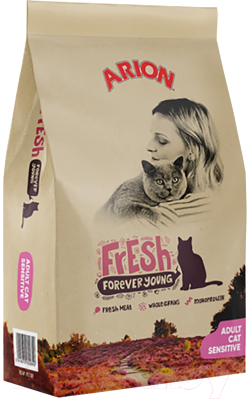 Сухой корм для кошек Arion Fresh Adult Cat Sensitive (12кг)