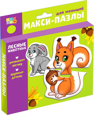 

Развивающая игра, Макси-пазлы Лесные животные / 3443427