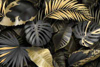 Фотообои листовые Vimala Золотые листья 3 (270x400) - 