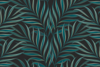 Фотообои листовые Vimala Пальмовые листья на черном (270x400) - 