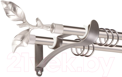 Изображение товара Карниз для штор АС ФОРОС Prime D16Г/16Г + наконечники Лист розы (2.4м, сатин)