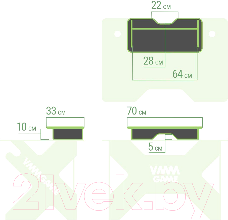 Геймерский стол Vmmgame Space 120 Dark / ST-1-BS-1-BBK_120SET