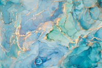 Фотообои листовые Vimala Флюиды голубые (270x400) - 