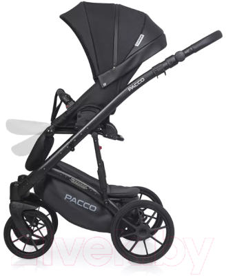 Детская универсальная коляска Riko Basic Pacco 3 в 1 (09, черный)