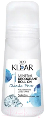 Дезодорант шариковый DEOKLEAR Натуральный Минеральный чистый (65мл)