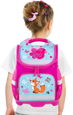 Школьный рюкзак Юнландия Wise. Lovely fox / 271396