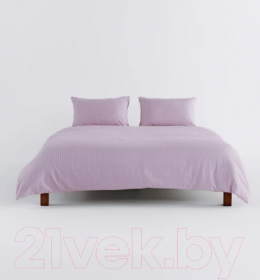 Изображение товара Комплект постельного белья GoodNight Страйп-сатин дуэт / 377156 (50x70, лавандовый)